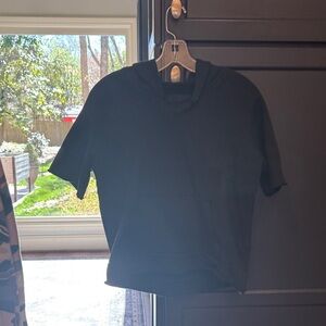 Frank & Eileen Tee lab short sleeve hoodie. Navy, size small